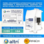 Altri Painel Para Bomba de Poço Com Entrada Para Boia 2 fios 3.00cv Mono 220v 16A - Imagem 2