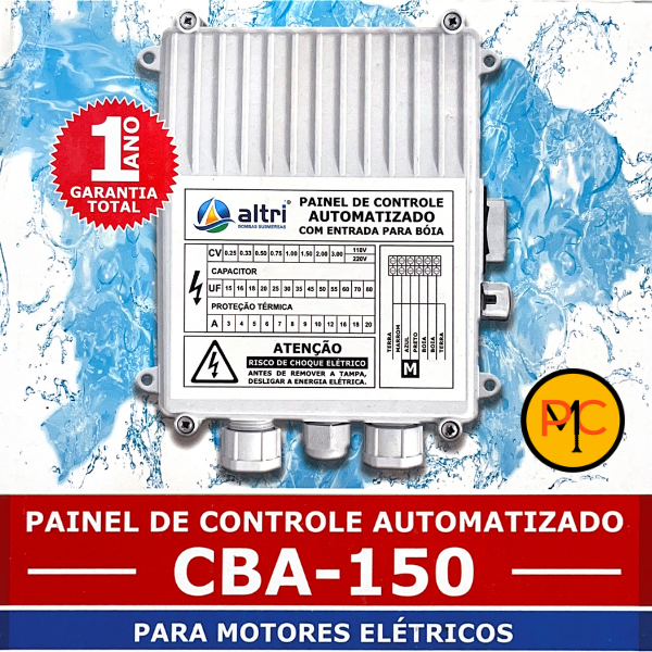 15218548561-15210076280-15210075394-2.png Altri Painel Para Bomba de Poço Com Entrada Para Boia 3 fios 1.50cv Mono 220v 35uf 10A - Imagem 3