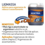 Aditivo De Argamassa De Reboco E Assentamento Ligmassa 5 L - Mactra - Imagem 2