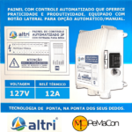 Altri Painel Para Bomba de Poço Com Entrada Para Boia 2 fios 0.75cv Mono 127V 12A - Imagem 2