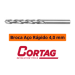Broca de Aço Rápido 4,0mm Cortag 61915 - Imagem 2