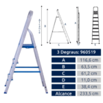 Escada Alumínio Residencial Alumasa 3 Degraus - Imagem 3