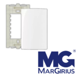 Conjunto Placa Espelho Cega 4X2 Com Suporte Sleek MarGirius - Imagem 2