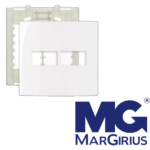 Conjunto Placa Espelho 4X4 E 2 Postos Horizontais Com Suporte Sleek Branco MarGirius - Imagem 2