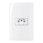 Conjunto 4X2″ 1 Tomada Padrão 2P+T 10A-250V Sleek Branco MarGirius