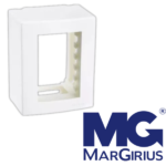 Caixa De Sobrepor 75X50X95mm 3 Postos Com Suporte Sleek Branco MarGirius - Imagem 2