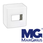 Caixa de Sobrepor 75X50X75mm 1 Posto Com Suporte Sleek Branco MarGirius - Imagem 2