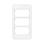 Placa Para Condulete 3/4″ 3 Postos Horizontais Com Suporte Sleek Branco MarGirius