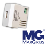 Módulo Tomada Carregador USB 1A Bivolt Sleek Branco MarGirius - Imagem 3