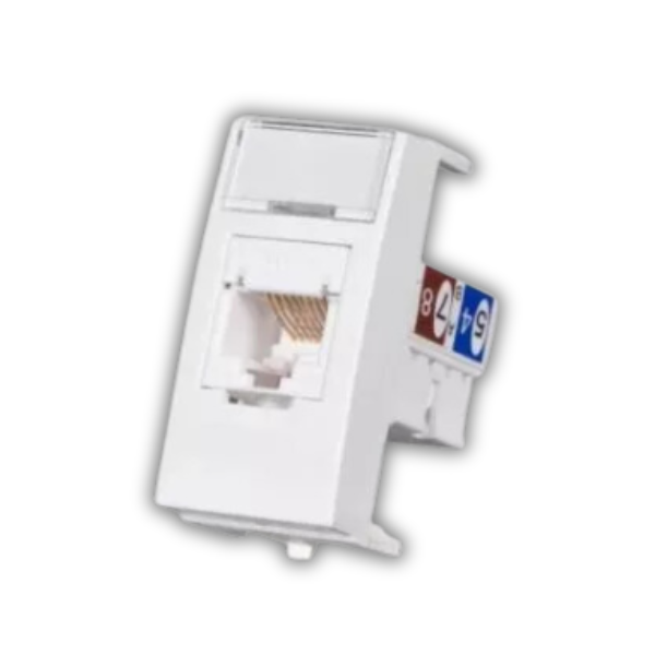 15268166586-modulo-tomada-de-rede-informatica-rj45-cat-5e-sleek-branco-margirius.png Módulo Tomada De Rede Informática RJ45 CAT.5e Sleek Branco Margirius - Imagem 2