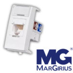 Módulo Tomada De Rede Informática RJ45 CAT.5e Sleek Branco Margirius - Imagem 5