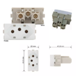 Módulo Tomada Padrão Brasileiro 2P+T 20A-250V Branco Sleek Margirius - Imagem 3