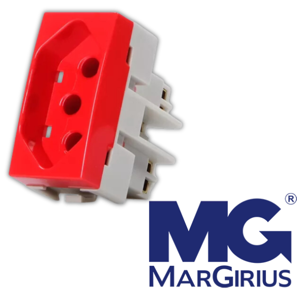 15268390177-tomada-padrao-brasileiro-2p-t-20a-250v-vermelho-sleek-jundiai.png Módulo Tomada Padrão Brasileiro2P+T 20A-250V Vermelho Sleek Margirius - Imagem 2