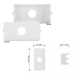 Módulo Saída De Fio 2 Unidades Branco Sleek Margirius - Imagem 3