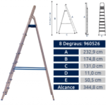 Escada Alumínio Residencial Alumasa 8 Degraus - Imagem 3