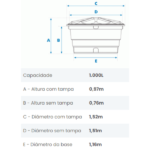 Caixa d’Água de Polietileno 1000L Fortlev - Imagem 4