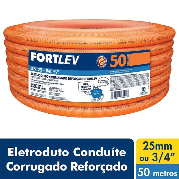 15274804013-eletroduto-conduite-corrugado-reforcado-laranja-25mmx50m-fortlev-itupeva-itu-itatiba.png Eletroduto Conduíte Corrugado Reforçado Laranja 25mmX50m Fortlev - Imagem 2