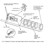 Filtro de linha Cabo 1m Preto MG-3001 - Margirius - Imagem 2