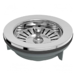 Válvula Para Escoamento Pia Americana 4.1/2 x 1.1/2 Inox 110mm Blister - Blukit