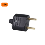 Plugue Preto (F) 2P 10A 180G PLD1-2 - Margirius - Imagem 2