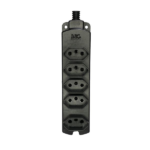 Tomada Múltipla Preta 2P+T CB - 20A TMU5-320 - Margirius