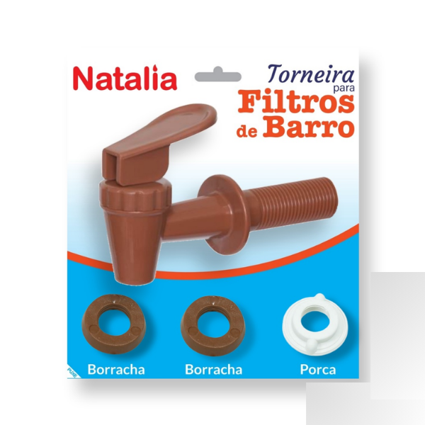 15304715705-torneira-marrom-encartelada-para-filtro-de-barro-natalia-jundiai.png Torneira Marrom Encartelada Para Filtro De Barro - Natalia - Imagem 1