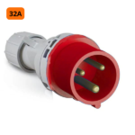 Plugue Móvel KM 3 Polos 380/415V 32A Vermelho - Krausmuller - Imagem 2