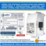 Altri Painel Para Bomba de Poço Com Entrada Para Boia 3 fios 3.00cv Mono 220v 60uf 16A - Imagem 2