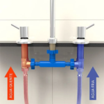 TE Para Misturador Mesa Ajustável 1/2 x 1/2 x 1/2 Saco Plástico Com 1 Peça - Blukit - Imagem 2