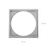 Porta-Grelha Quadrado 15 x 15cm em PVC Cinza Astra - Imagem 2