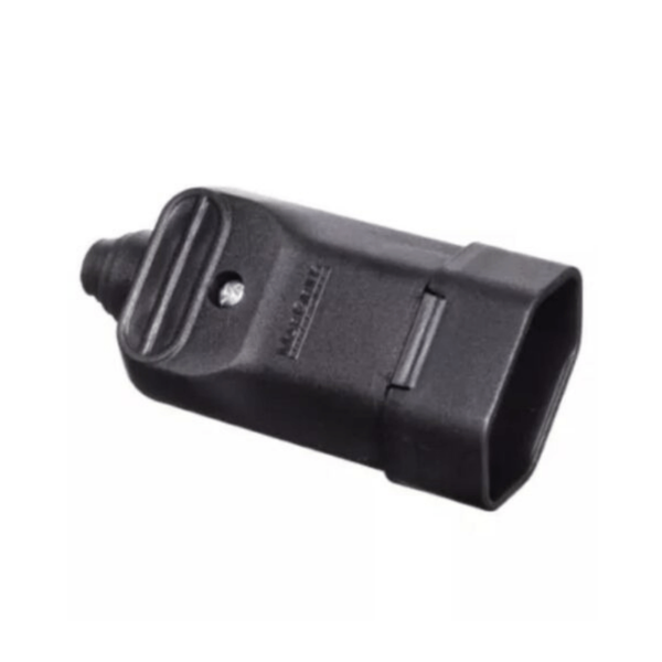 15319926713-plug-2-pino-para-extensao-margirius.png Tomada Plug 2P+T 20A-250V PB Fêmea Tmd2-3 Preto Margirius - Imagem 1