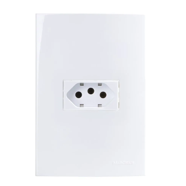 15319929831-tomada-simples-de-20-ampare-margirius-persi-jundiai.png Conjunto Tomada 2P+T 20A/250V 4x2 Branco Sleek - Imagem 1