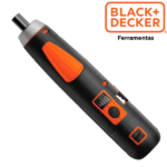 Parafusadeira Portátil 4v Litio Ion Com 4 Acessórios Pushgo Black+Decker - Imagem 2