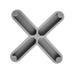 Espaçador Juntapiso Cruzeta 6mm Com 100 Unidades Cortag - Imagem 3