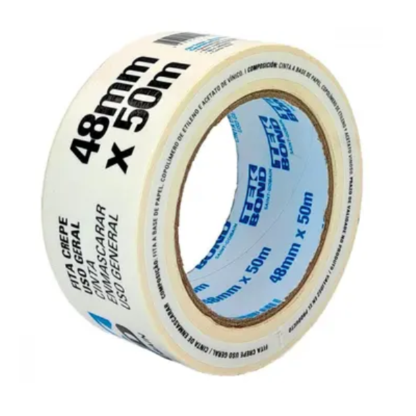 15296198024-fita-crepe-uso-geral-48mmx50m-tekbond-jundiai.png Fita Crepe Uso Geral 48mmX50m - Tekbond - Imagem 1