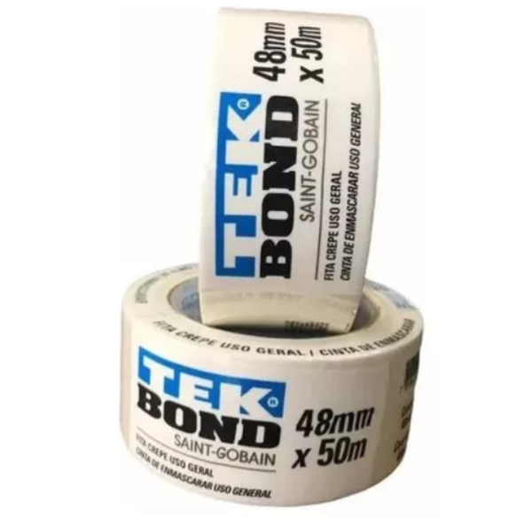 15296198059-fita-crepe-uso-geral-48mmx50m-tekbond-campinas.png Fita Crepe Uso Geral 48mmX50m - Tekbond - Imagem 2