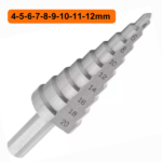 Broca Escalonada Para Metal 4-5-6-7-8-9-10-11-12mm Aço Rápido Haste Hexagonal - GROSS - Imagem 2