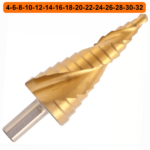 Broca Escalonada 4-6-8-10-12-14-16-18-20-22-24-26-28-30-32 Aço Rápido, Professional. Espiral, - MTX - Imagem 2