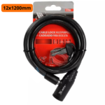 Trava Cabo De Aço Com Cadeado E Chave, 12x1200mm - MTX - Imagem 2