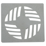 Grelha Quadrada Cromada 15x15cm - Astra