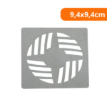 Grelha Quadrada Cromada 9,4x9,4cm Astra - Imagem 2