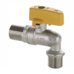 Registro Esfera 90 P/ Gás 1/2 BSP (M) X 1/2 BSP (M) Estojo C/ 1 Peça - Blukit