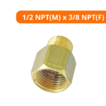 União Redução Latão 1/2 NPT (M) X 3/8 NPT (F) - Bruto Blister C/ 1 Peça - Blukit - Imagem 2
