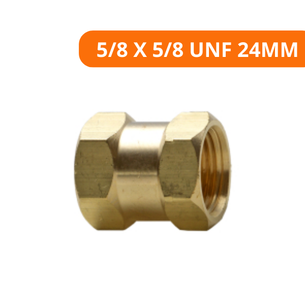 15325120393-2.png Luva P/ Gás 5/8 X 5/8 UNF 24mm Blister C/ 1 Peça - Blukit - Imagem 2