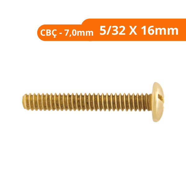 15326213969-2.png Parafuso Latão 5/32 X 16mm Cabeça 7,0mm Saco Plástico Com 10 Peças - Blukit - Imagem 2