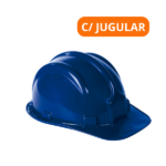Capacete Segurança Azul Com Jugular - Plastcor - Imagem 2