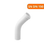 Curva 45 Longa Para Esgoto SN DN 150 - Fortlev - Imagem 2