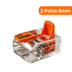 Conector Emenda 2 Polos 6mm 41A 60359996 - Wago - Imagem 2