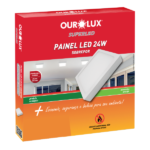 Plafon Led Sobrepor 24w Biv 2700k Quadrada