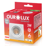 Luminária Superled Mini-Spot Quadrado 3W 6400K Branco Fria Ourolux 05612